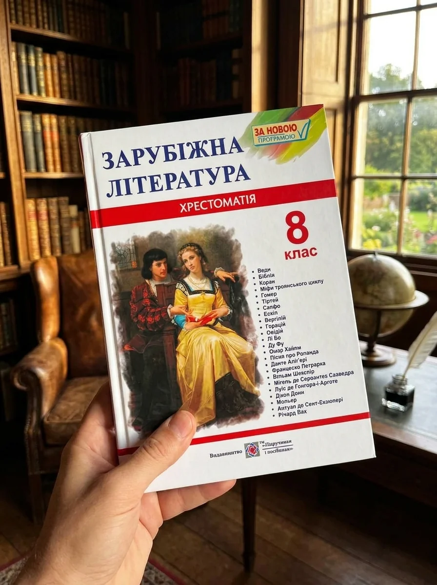 Зарубіжна література. 8 клас. Хрестоматія — Світленко О., обкладинка