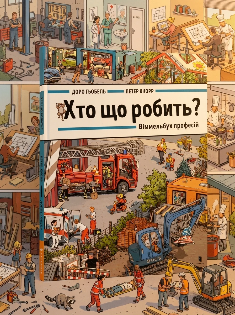 Хто що робить? Віммельбух професій — Дитяча література