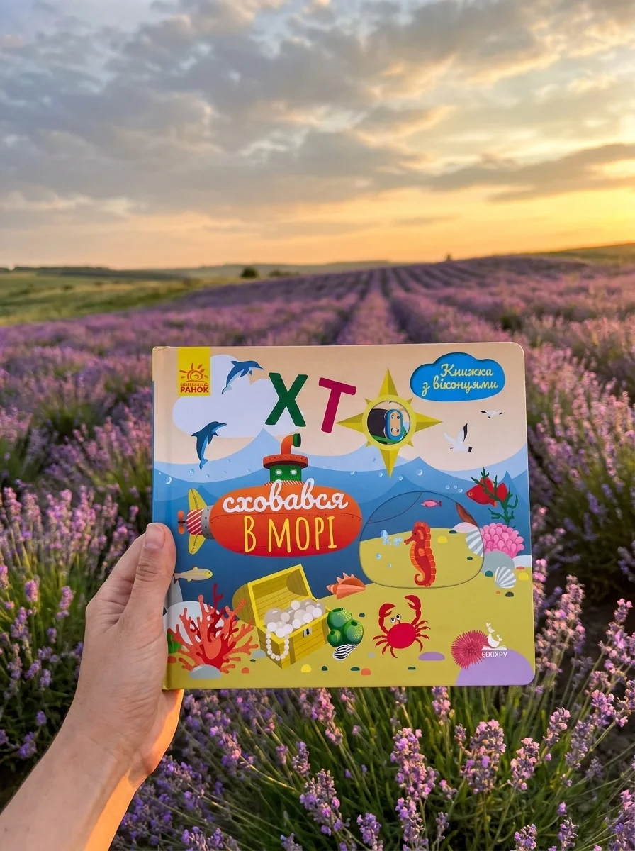 Хто сховався у морі. Книжка з віконцями — Книги-іграшки