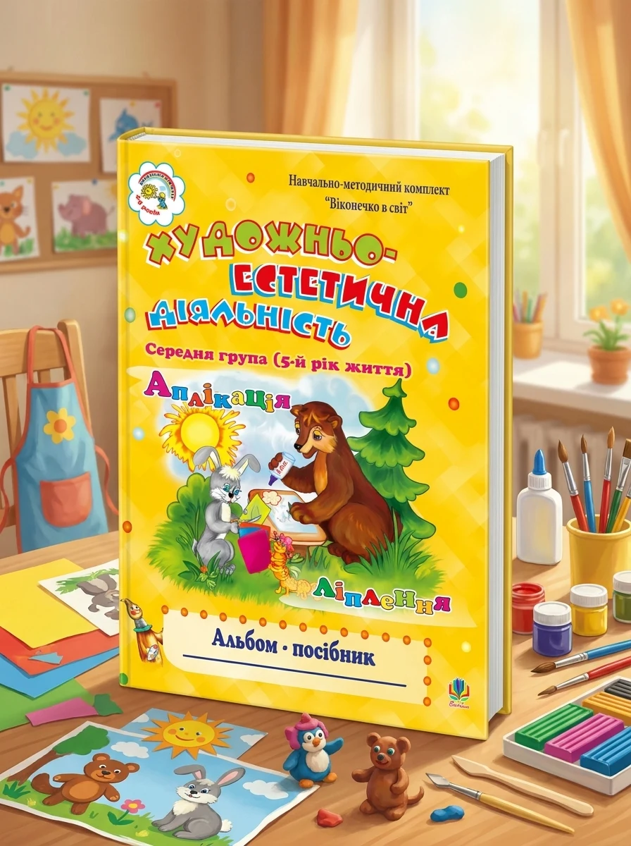 Художньо-естетична діяльність (аплікація, ліплення): Альбом-посібник. Середня група (5-й рік життя) — Дім, сім'я, релігія