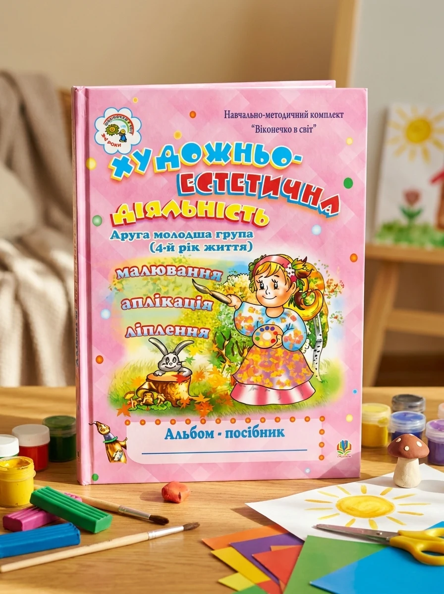 Художньо-естетична діяльність (малювання, ліплення, аплікація): Альбом-посібник. Друга молодша група (4-й рік життя) — Дім, сім'я, релігія