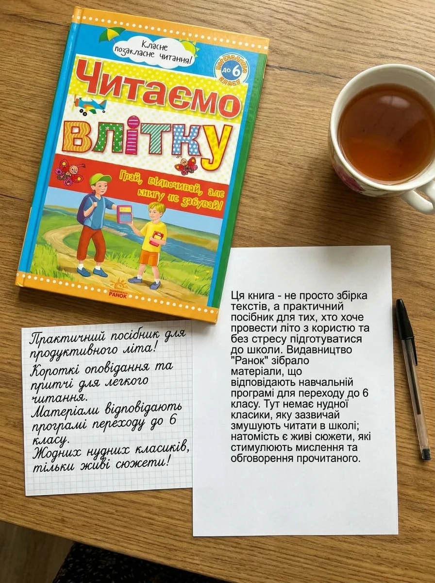 Класне позакласне читання. Читаємо влітку. Переходимо до 6 класу — Дитяча література