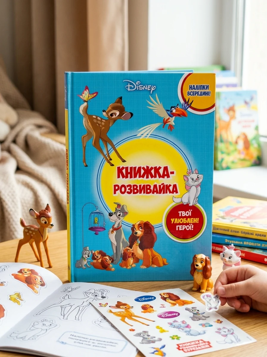 Класика Дісней. Книжка-розвивайка з наліпками — Дитяча література