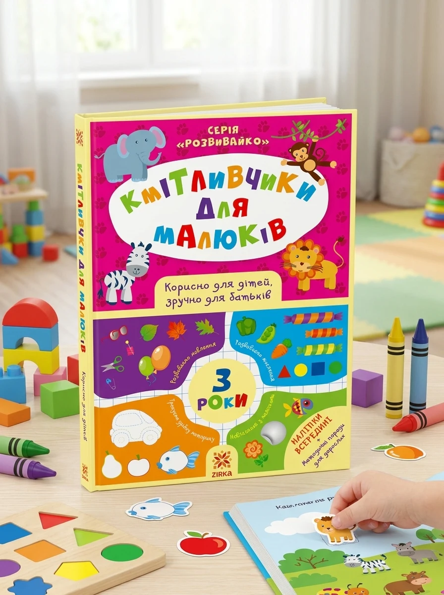 Кмітливчики для малюків. 3 роки (+ наліпки)