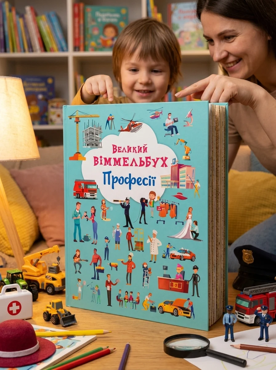 Книга-картонка Великий віммельбух Професії