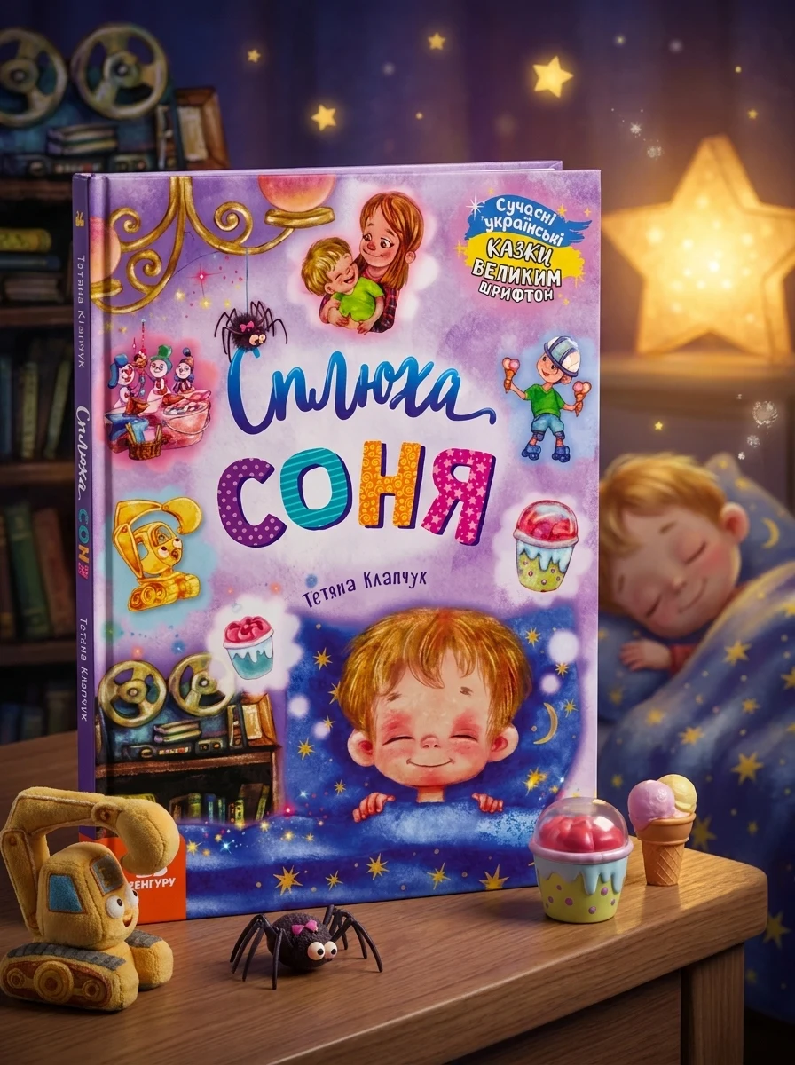Казки великим шрифтом Сплюха Соня КН1558002У — Дитяча література