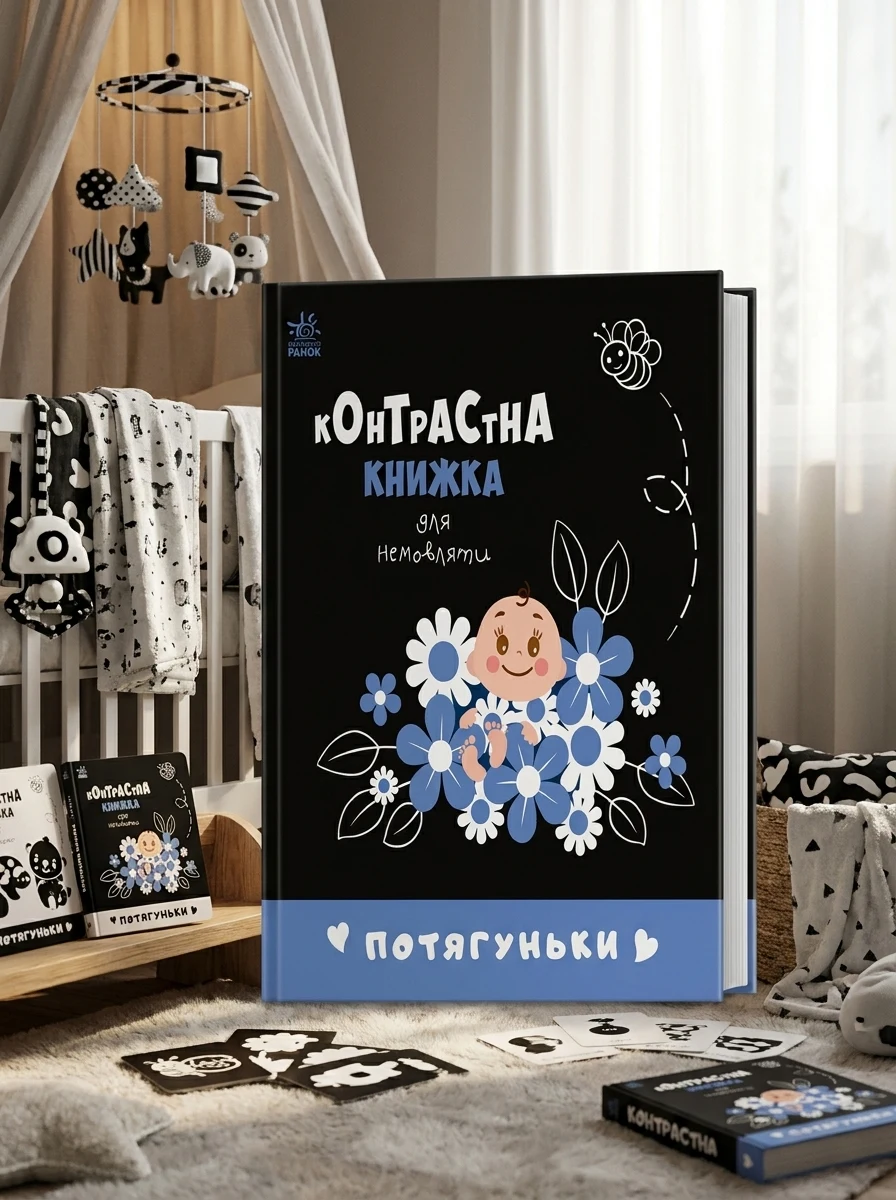 Контрастна книжка для немовляти/Потягуньки Видаництво Ранок А755015У — Дитяча література
