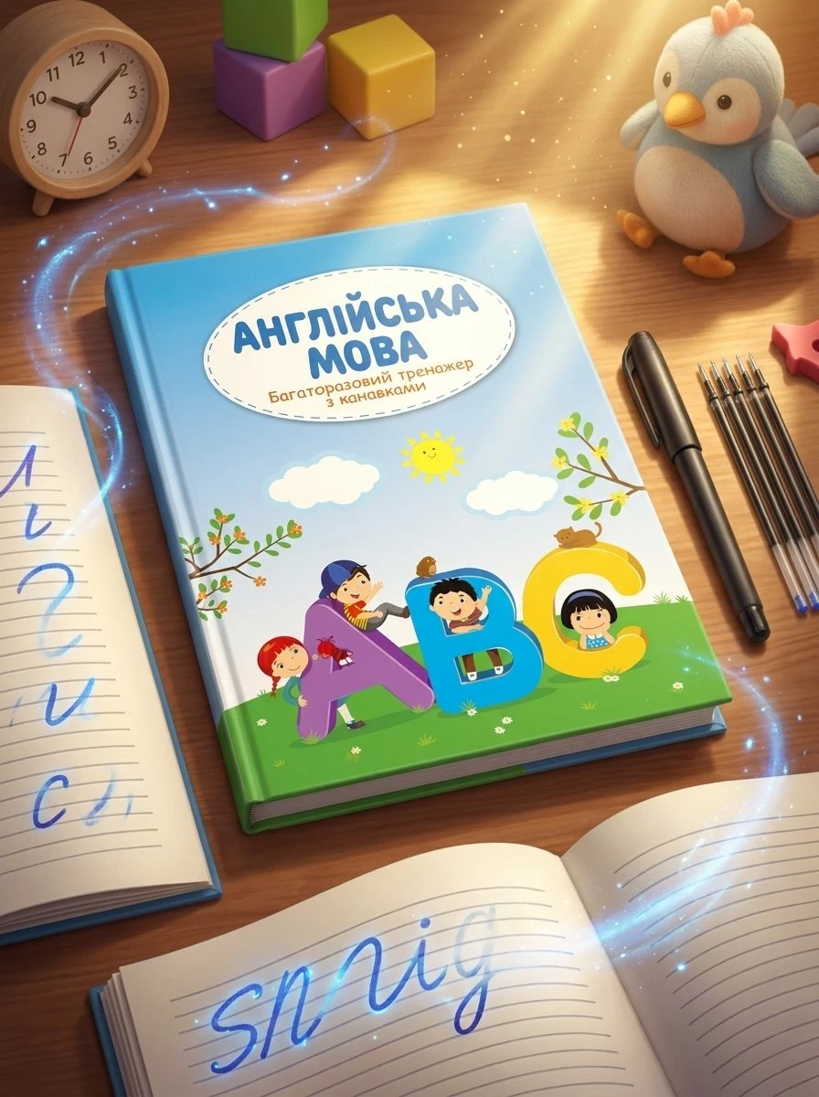 Книга Багаторазовий тренажер з канавками. Англійська мова, обкладинка