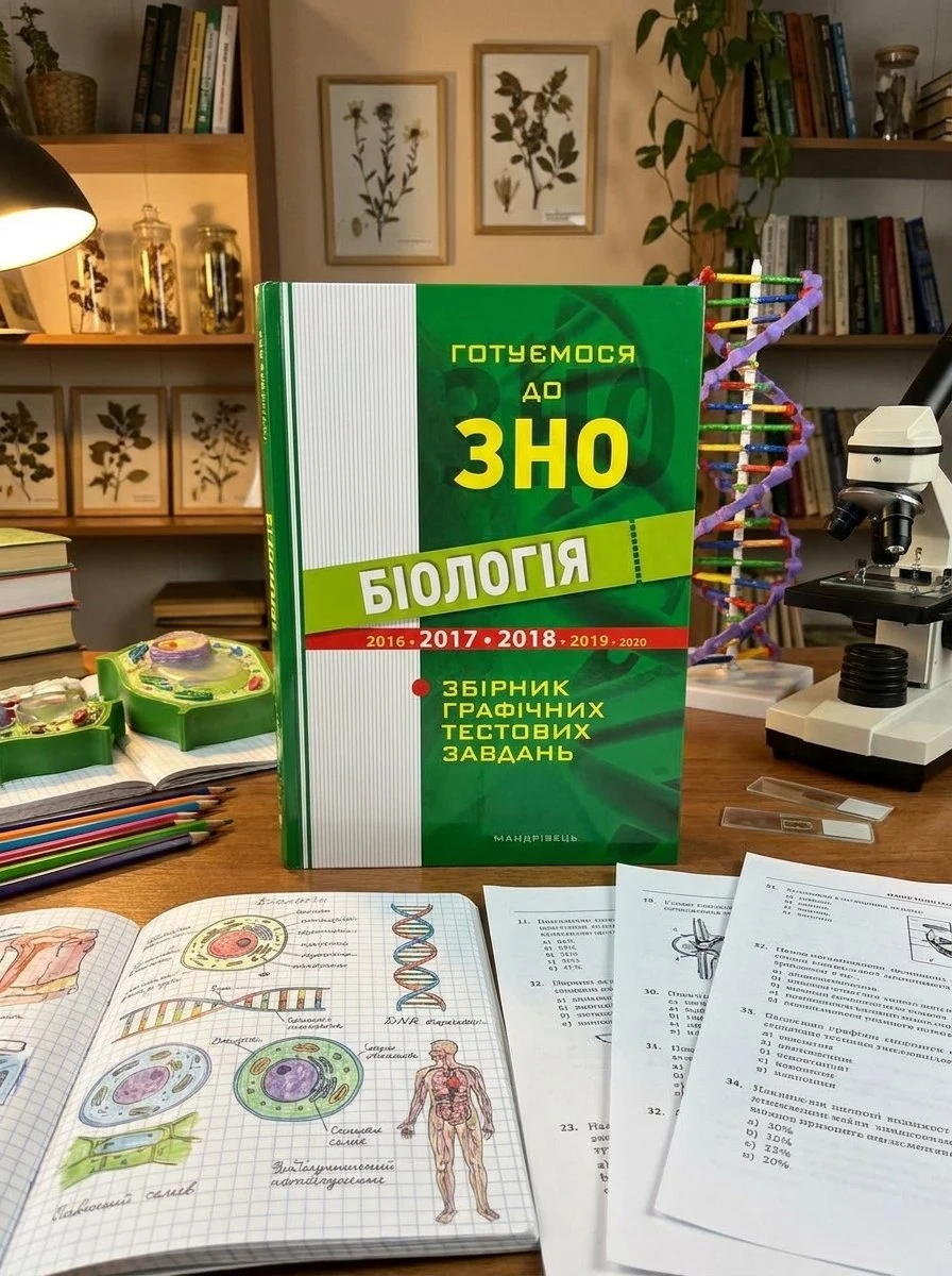 Книга Біологія. Готуємося до ЗНО. Збірник графічних тестових завдань з біології / Валерій Віркун — Валерий Виркун, обкладинка