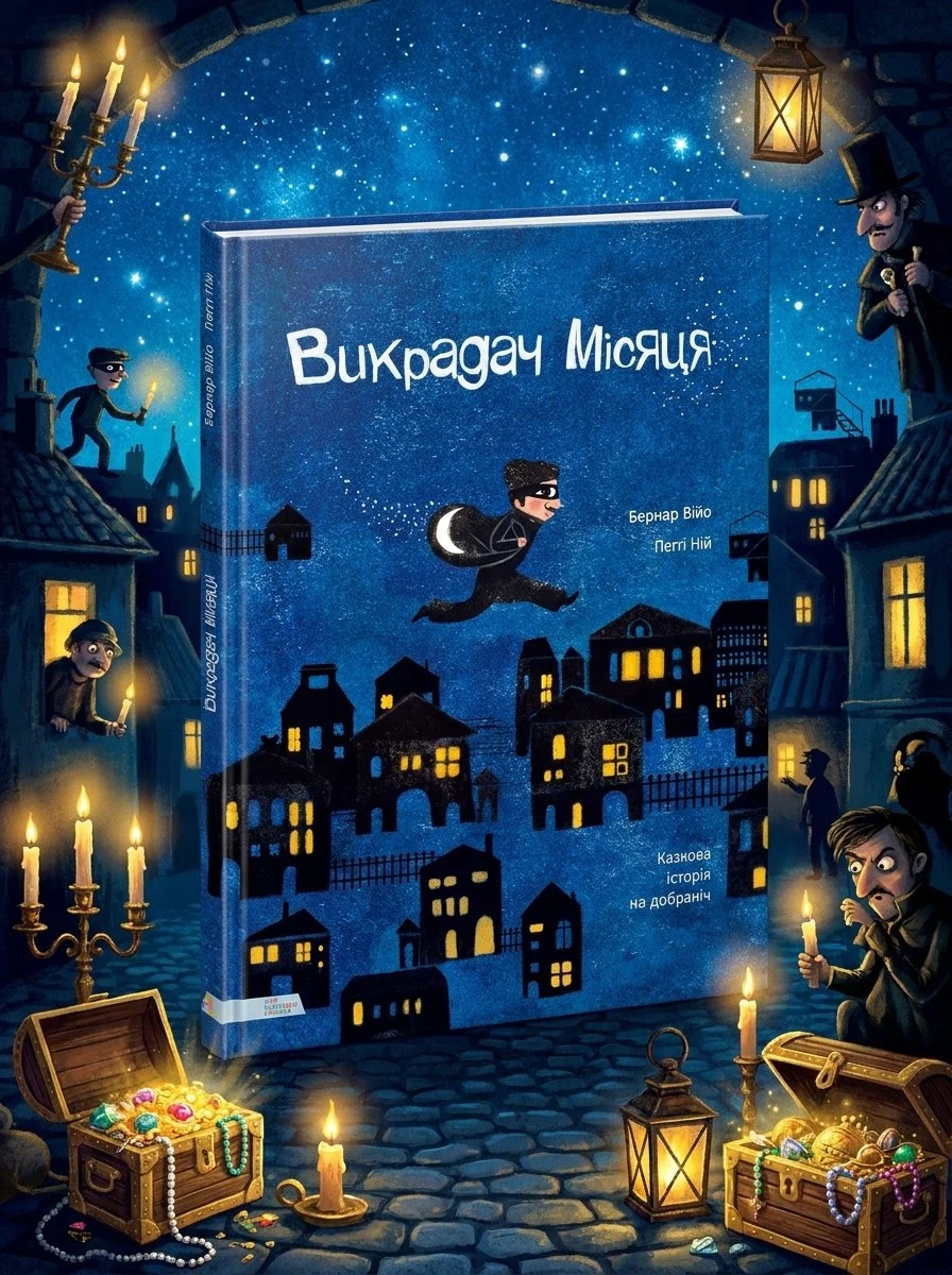 Книга для дітей Викрадач місяця. Казкова історія на добраніч, обкладинка