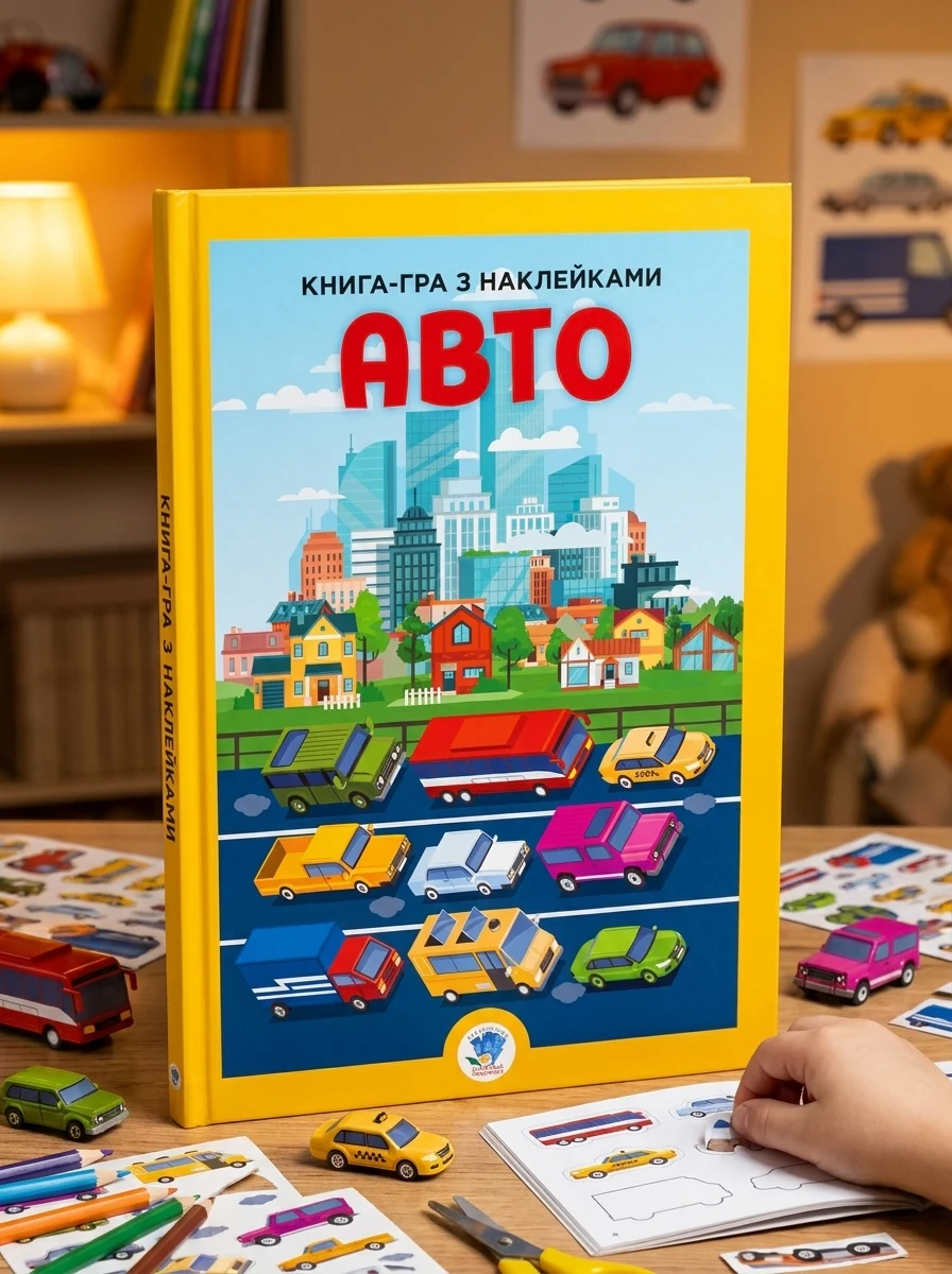 Книга-гра з наклейками. Авто — фото 2
