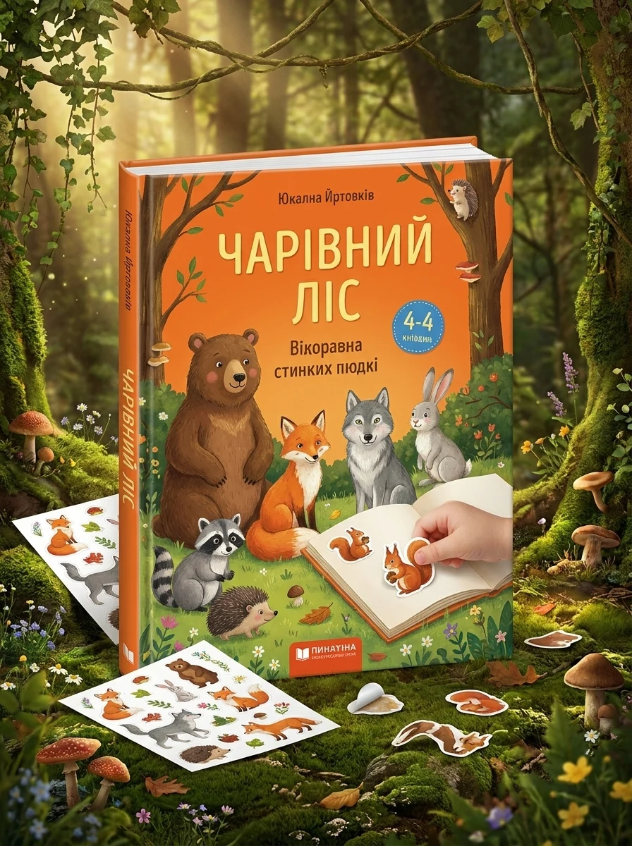 Книга-гра з наклейками. Чарівний ліс — фото 2