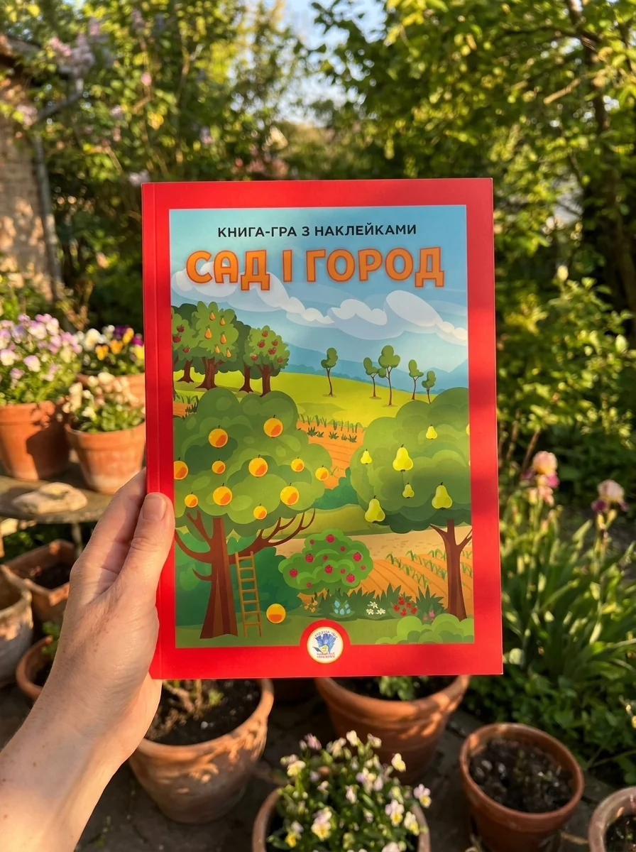 Книга-гра з наклейками. Сад і город — Дитяча література