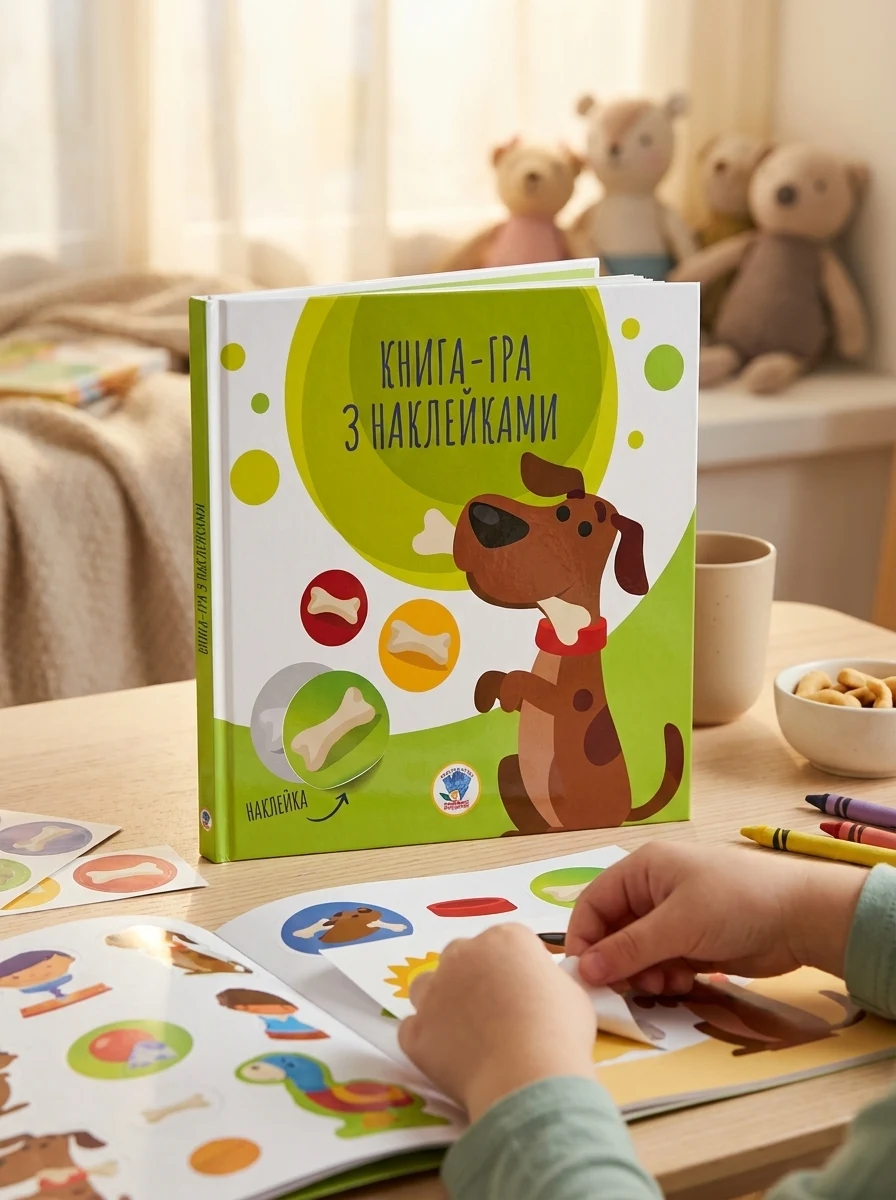 Книга-гра з наклейками. Собаки — Дитяча література