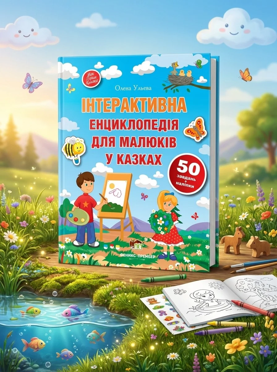 Книга Інтерактивна енциклопедія для малюків у казках, обкладинка