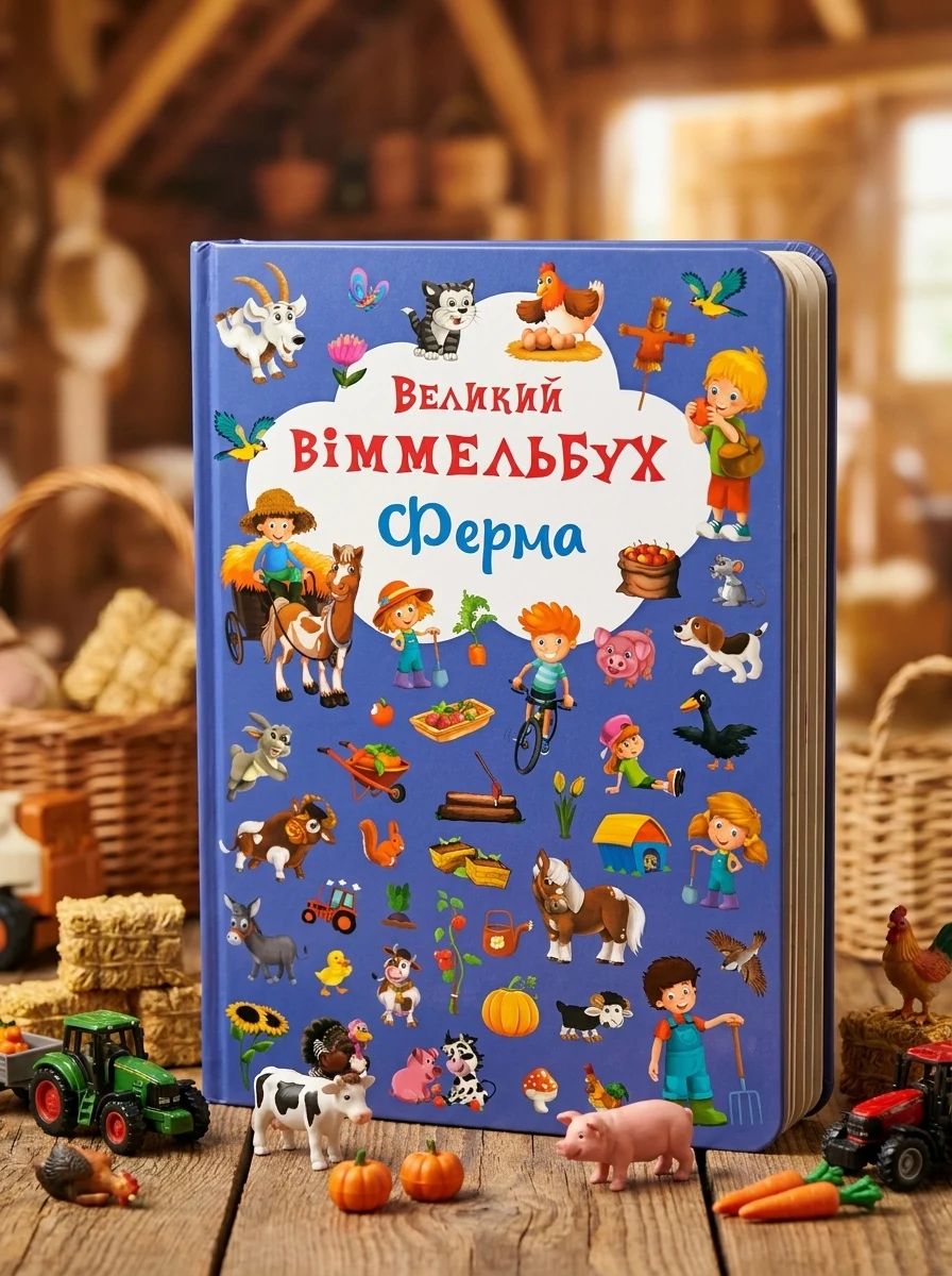 Книга-картонка Великий віммельбух. Ферма,