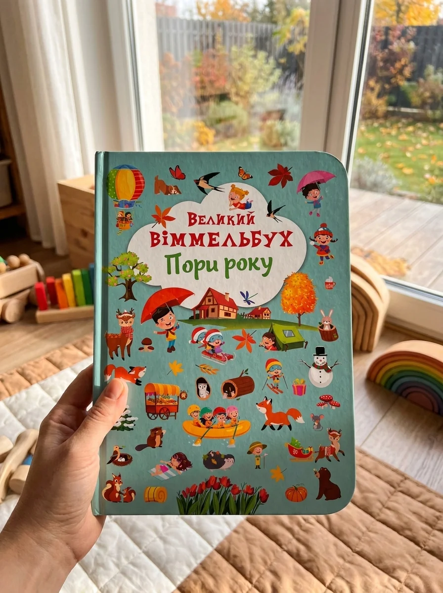 Книга-картонка Великий віммельбух. Пори року — фото 2