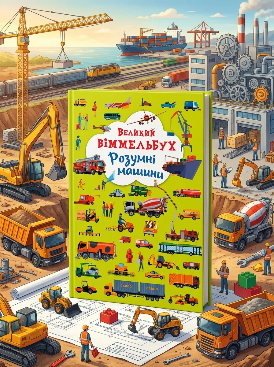 Книга-картонка Великий віммельбух. Розумні машини