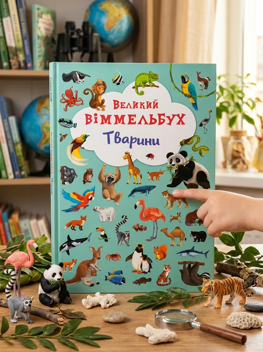 Книга-картонка Великий віммельбух. Тварини — фото 2