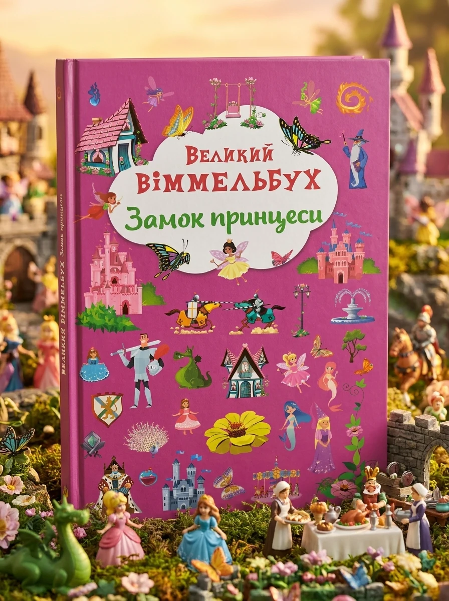 Книга-картонка Великий віммельбух. Замок принцеси,