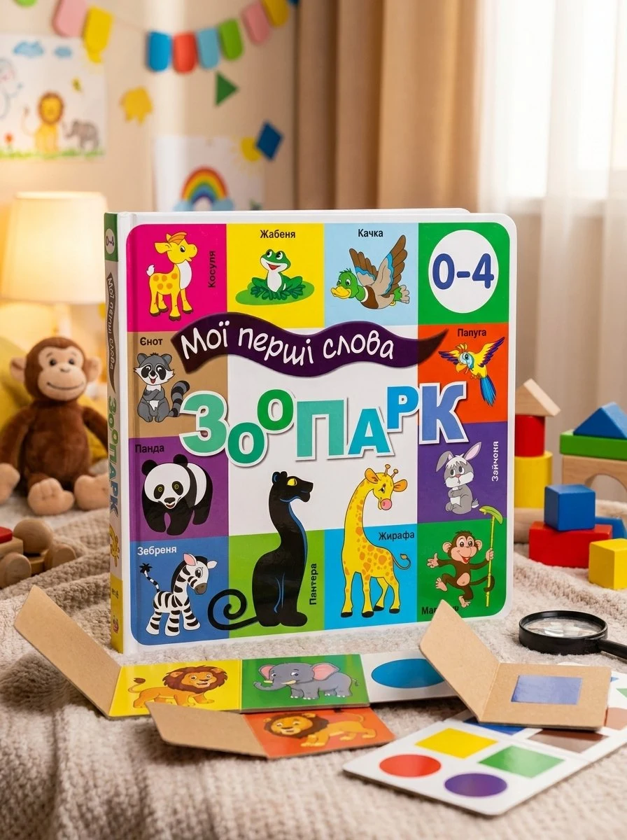 Книга Мої перші слова. Зоопарк, обкладинка