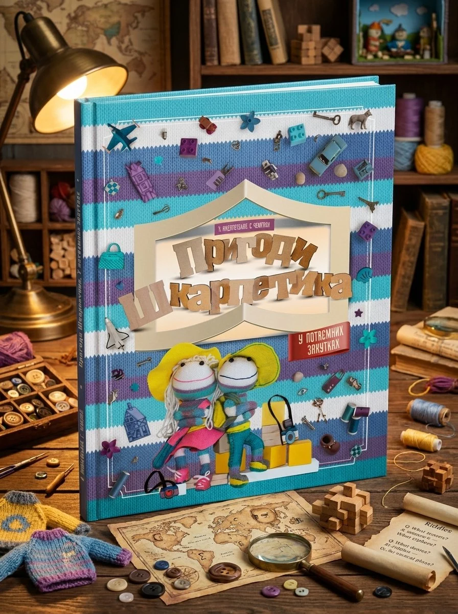 Книга Пригоди Шкарпетика. У потаємних закутках, обкладинка