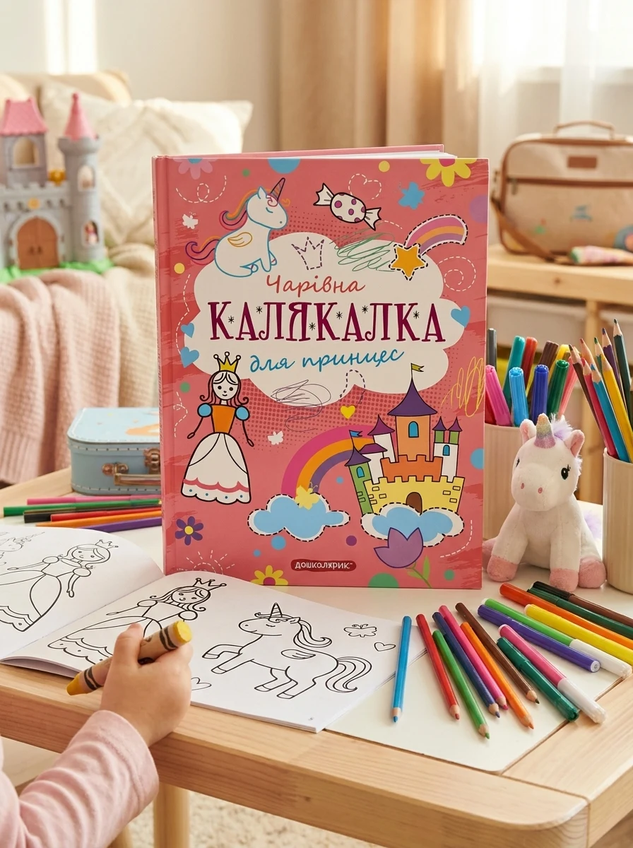 Книга-розмальовка. Чарівна калякалка для принцес — Дитяча література