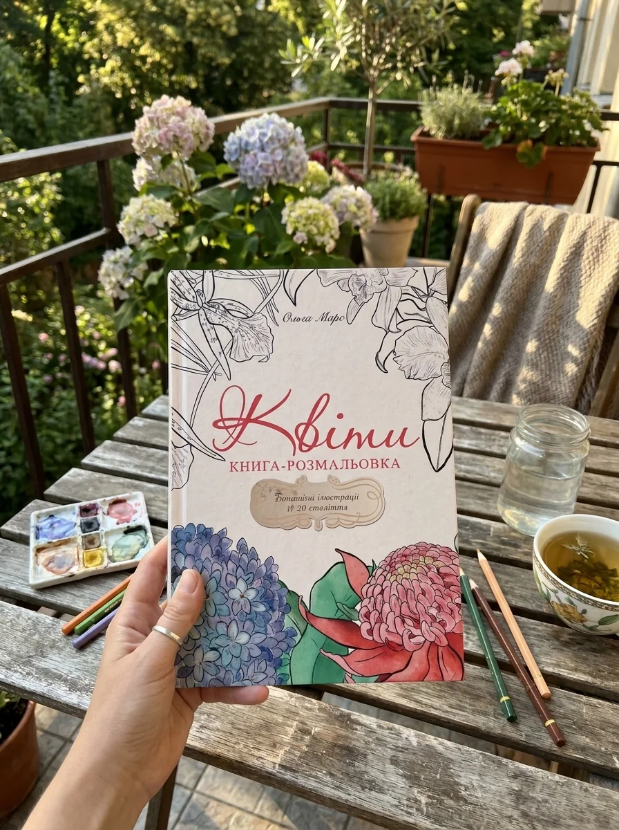 Книга-розмальовка. Квіти — фото 2