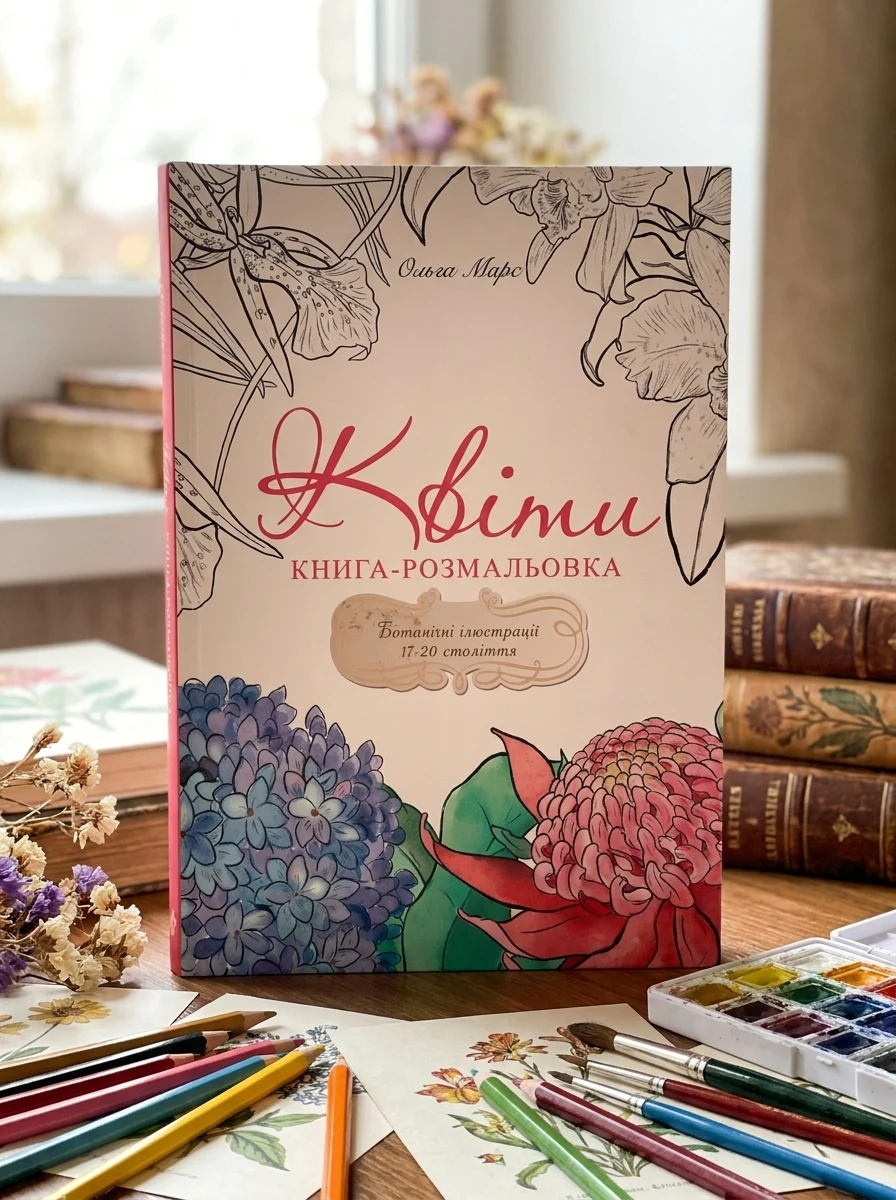 Книга-розмальовка. Квіти — Книги
