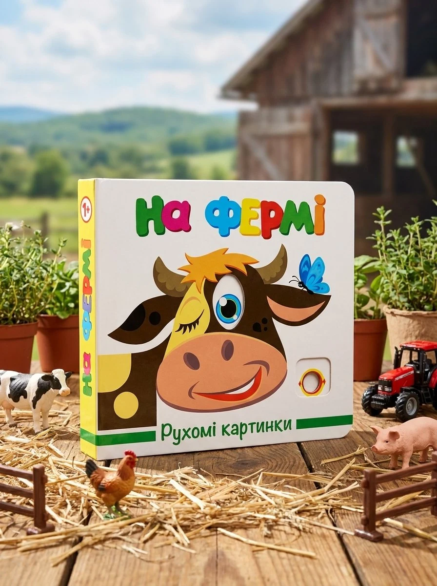 Книга Рухомі картинки. На фермі, обкладинка