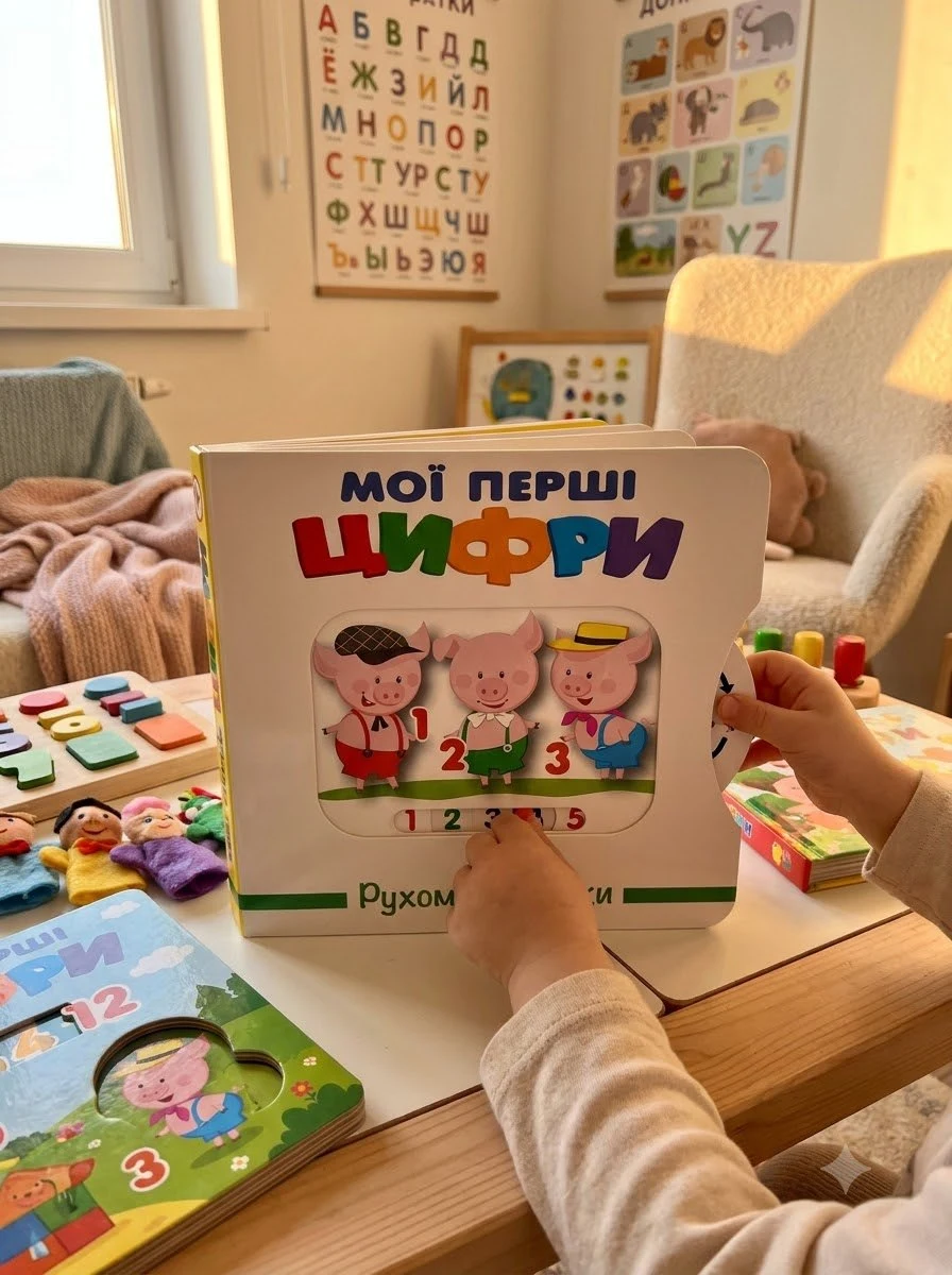 Книга Рухомі картинки. Цифри - Ганна Чубач, обкладинка