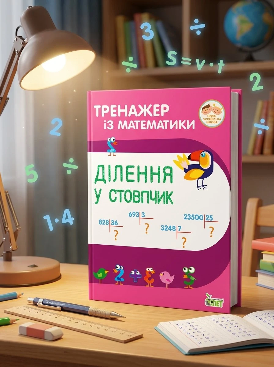 Книга Тренажер з математики. Ділення у стовпчик - Любов Гавриленко, Олена Михаревич, обкладинка
