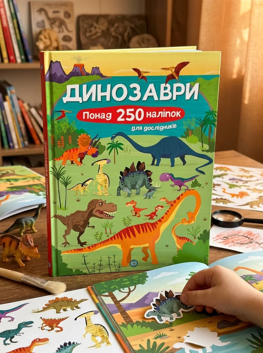 Книга з наліпками. Динозаври. Понад 250 налiпок для дослiдникiв — фото 2