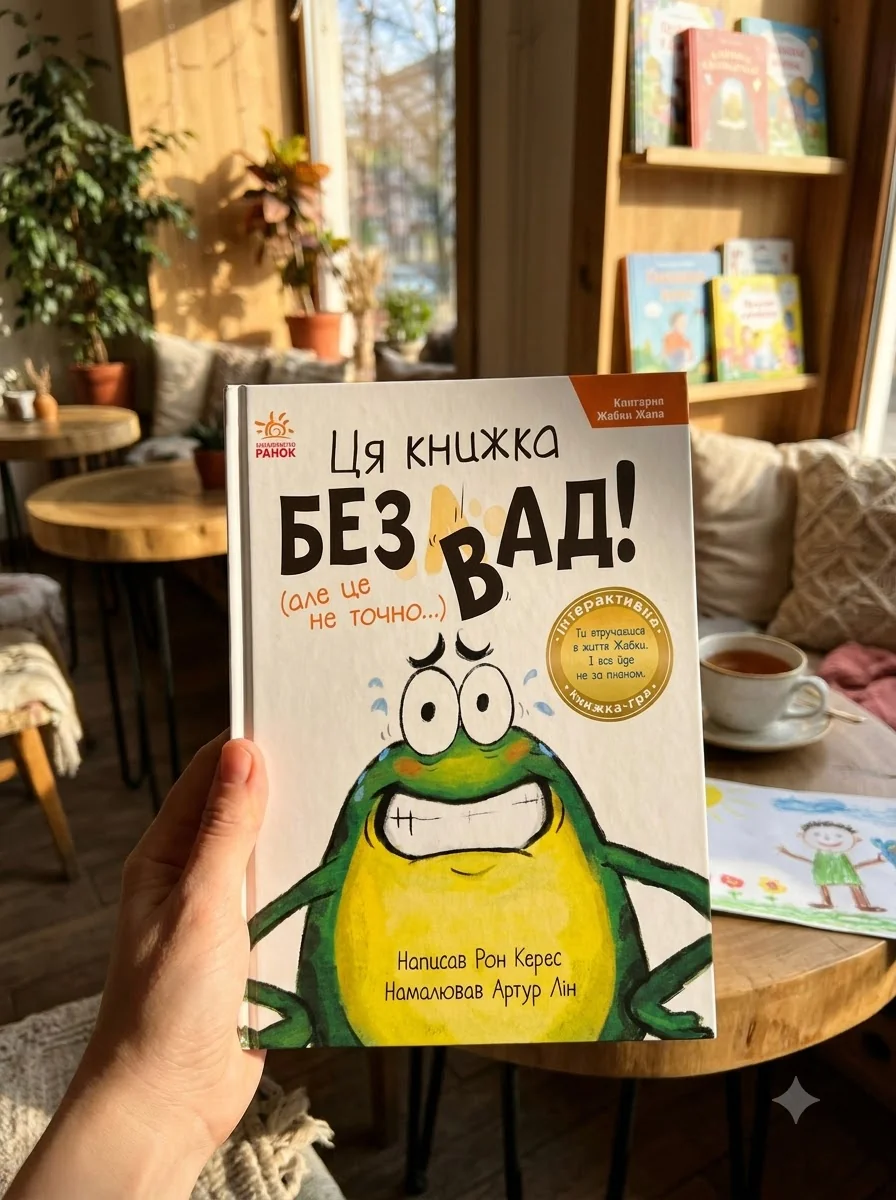 Книгарня Жабки Жана. Ця книжка — без вад! — Керес Рон, обкладинка