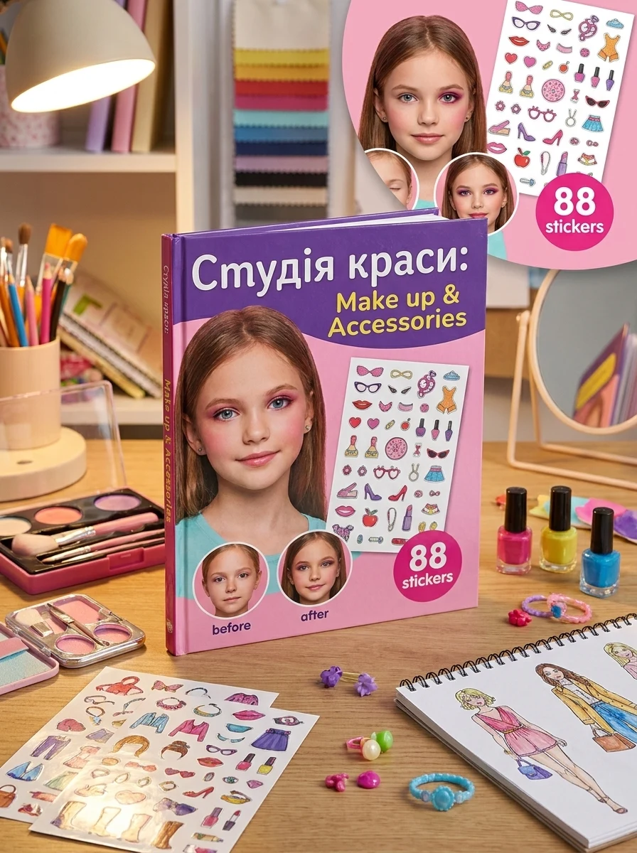 Книги з наліпками Апельсин Студія краси РМ-76 — Дитяча література