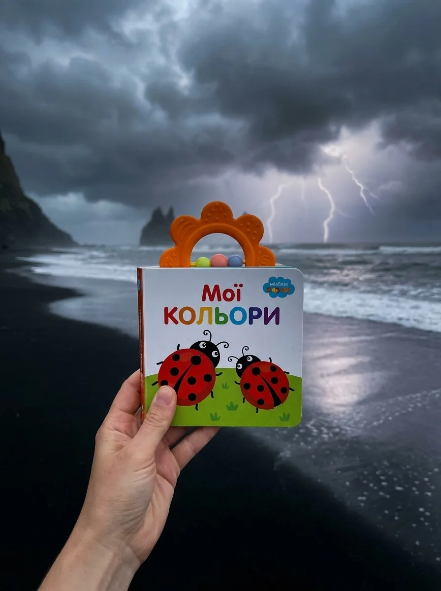Книжка-брязкальце з прорізувачем. Мої кольори, обкладинка