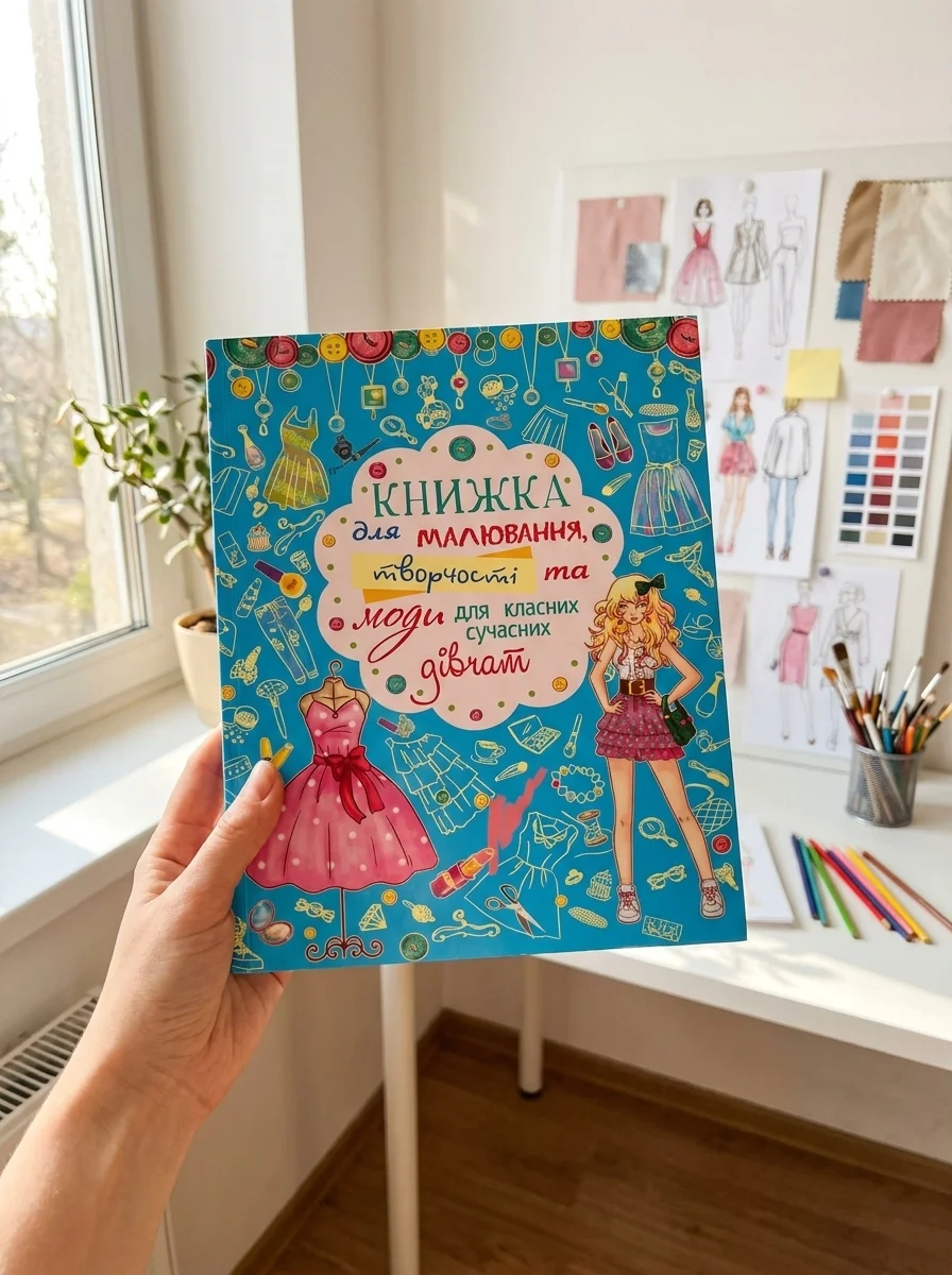 Книжка для малювання, творчості та моди для класних сучасних дівчат — Дитяча література