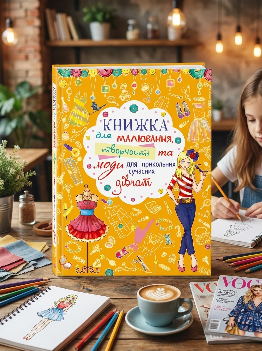Книжка для малювання, творчості та моди для прикольних сучасних дівчат — фото 2