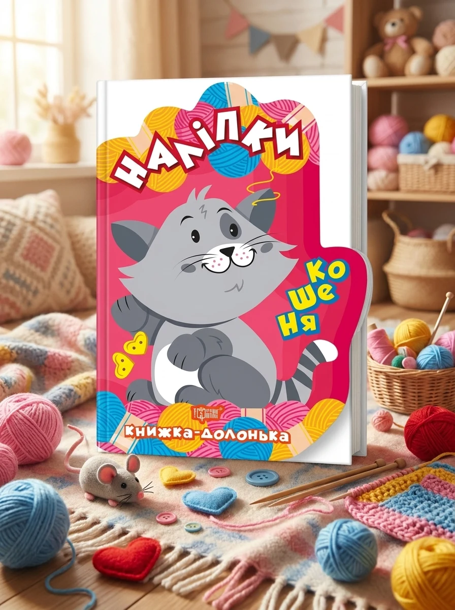 Книжка-долонька. Кошеня. Наліпки — Книги
