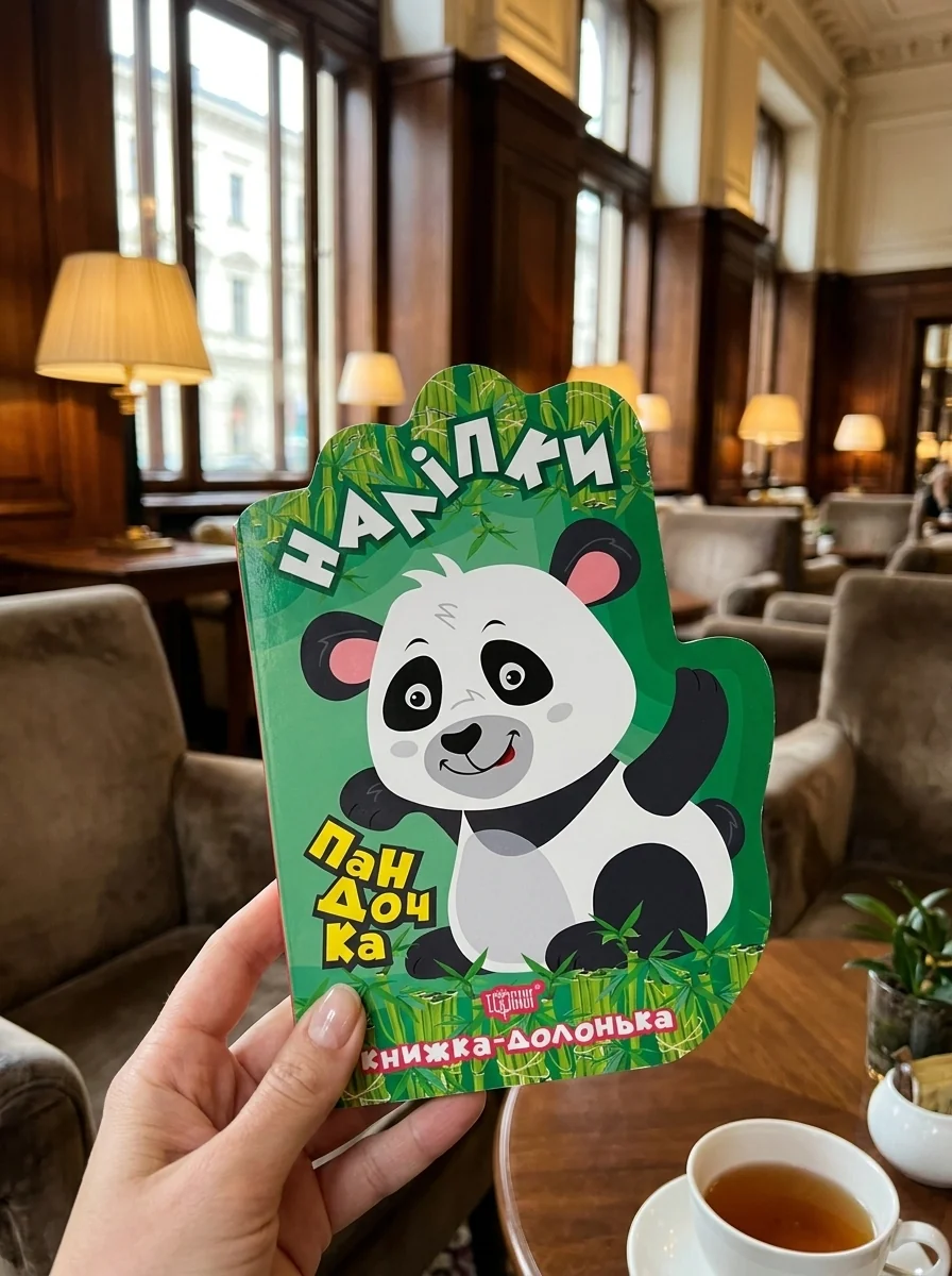 Книжка-долонька. Пандочка. Наліпки — Олександра Шипарьова, фото 2