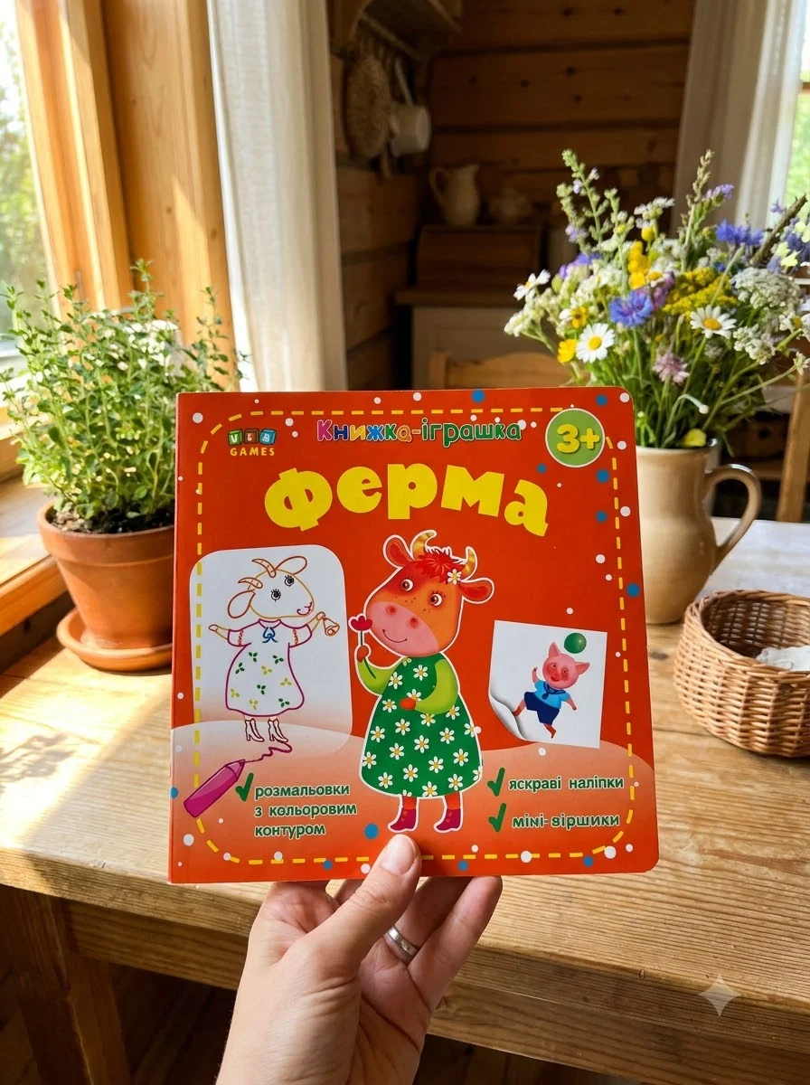 Книжка-іграшка. Ферма — Розмальовки для дітей