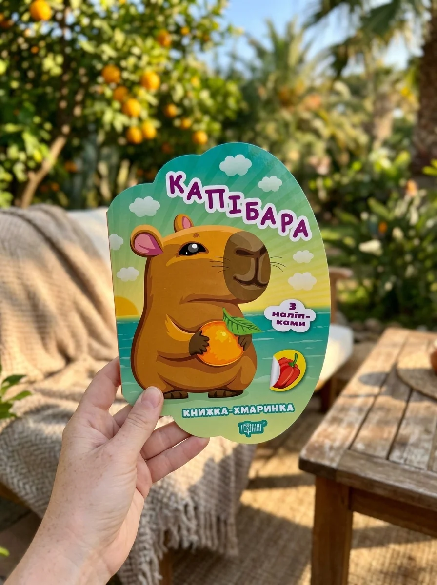 Книжка-хмаринка. Капібара. З наліпками — Книги