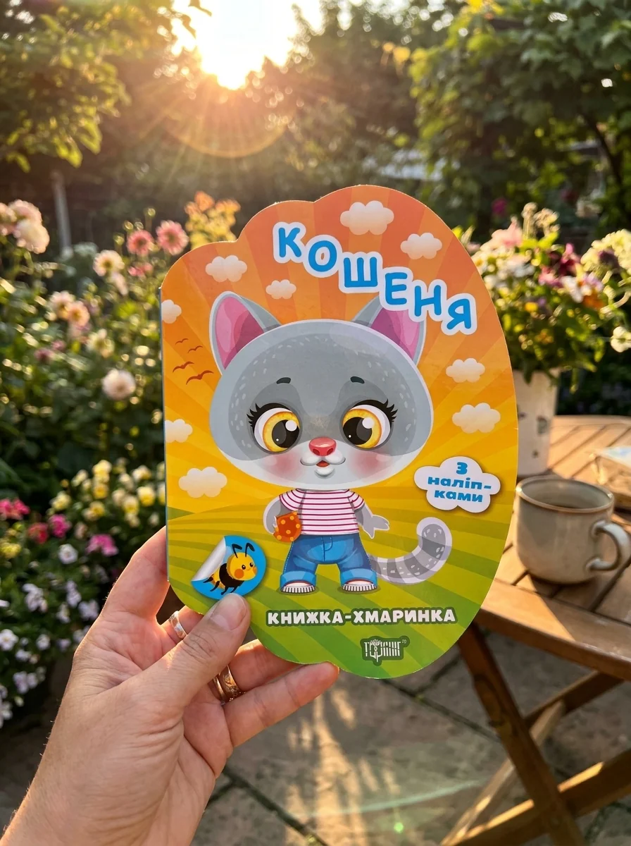 Книжка-хмаринка. Кошеня. З наліпками — Олександр Риндя, фото 2