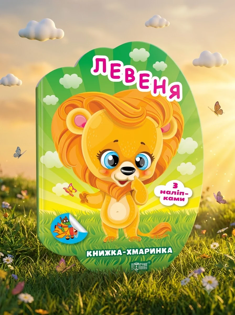 Книжка-хмаринка. Левеня. З наліпками — Книги