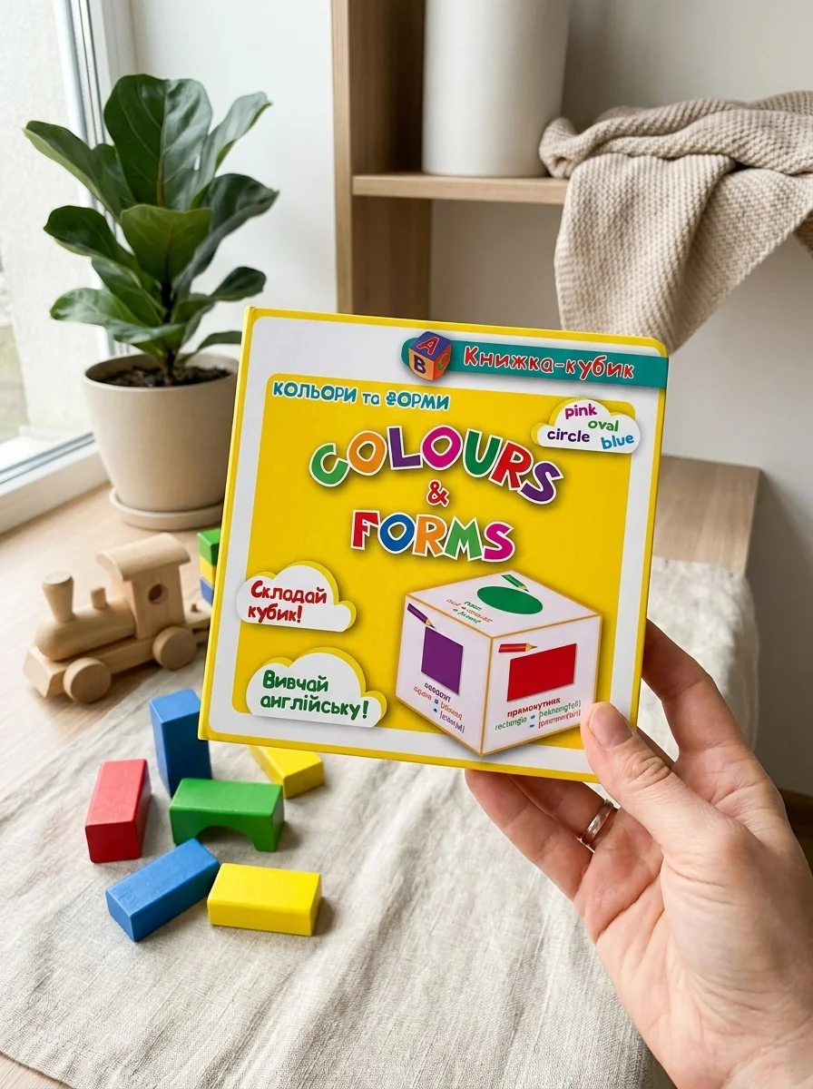 Книжка-кубик. Colours & Forms. Кольори та форми — Розвивальні книги