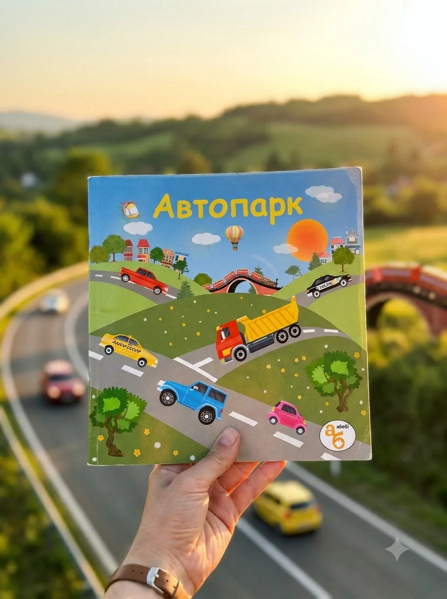 Книжка на липучках Автопарк. 100 наліпок — Книги