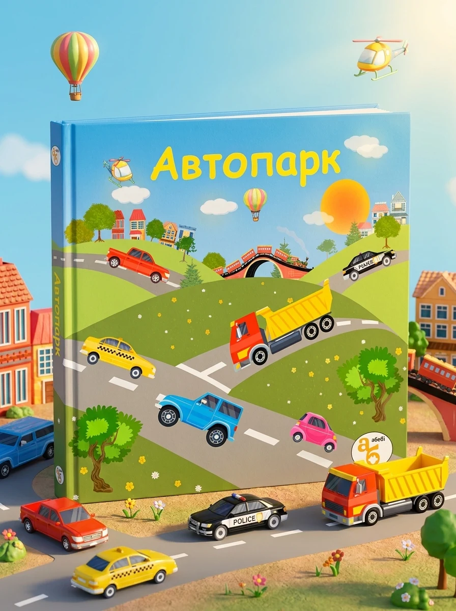 Книжка на липучках Автопарк. 100 наліпок — фото 2