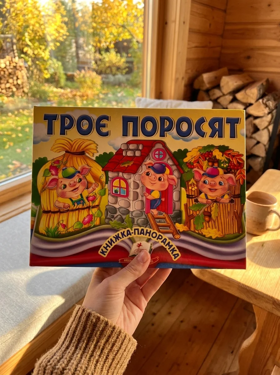 Книжка-панорамка. Троє поросят - Пегас, обкладинка