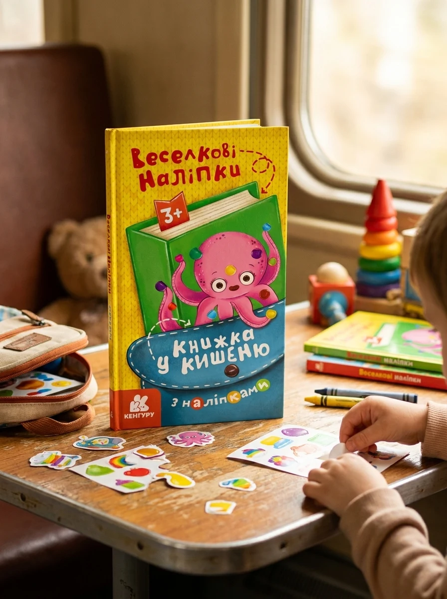 Книжка у кишеню з наліпками. Веселкові наліпки — Дитяча література