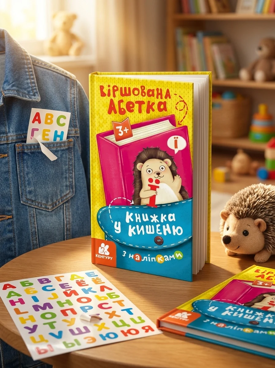 Книжка у кишеню з наліпками. Віршована абетка,